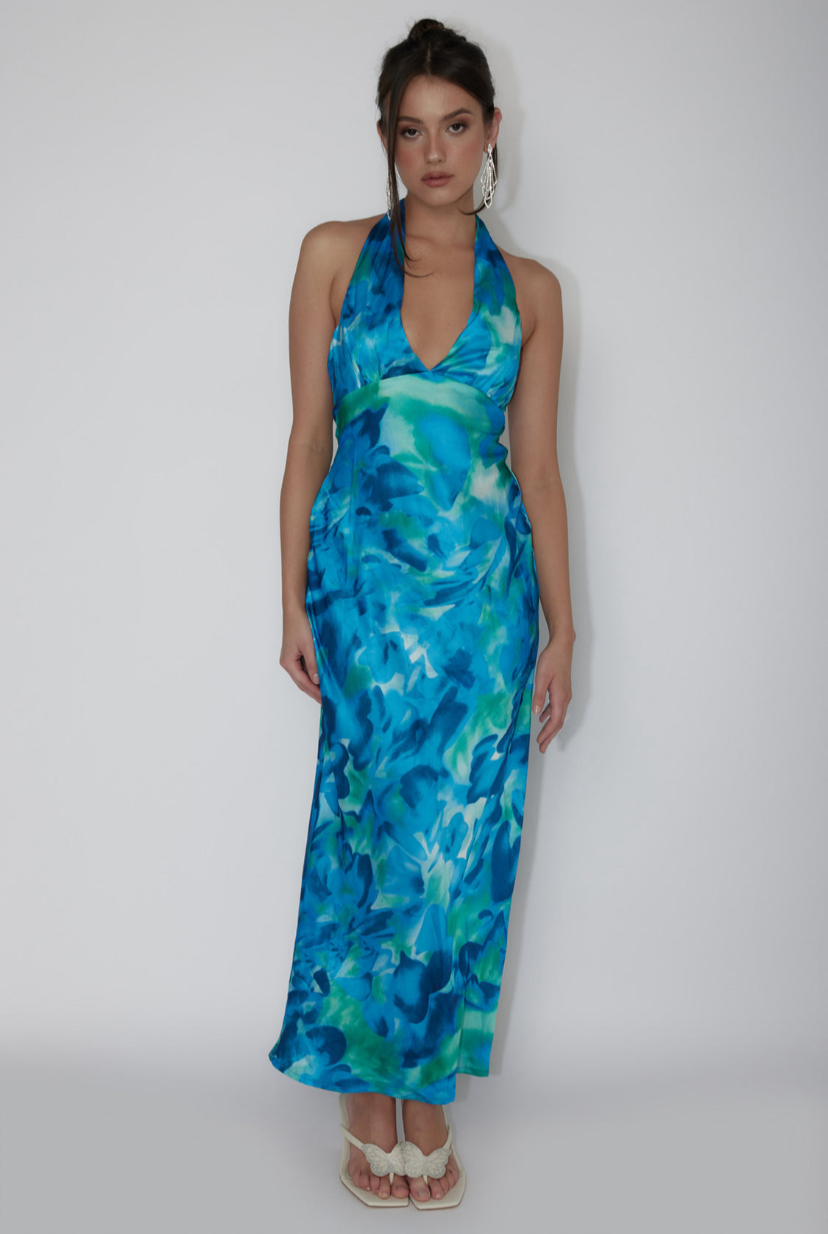 Martia Halterneck Maxi Dress