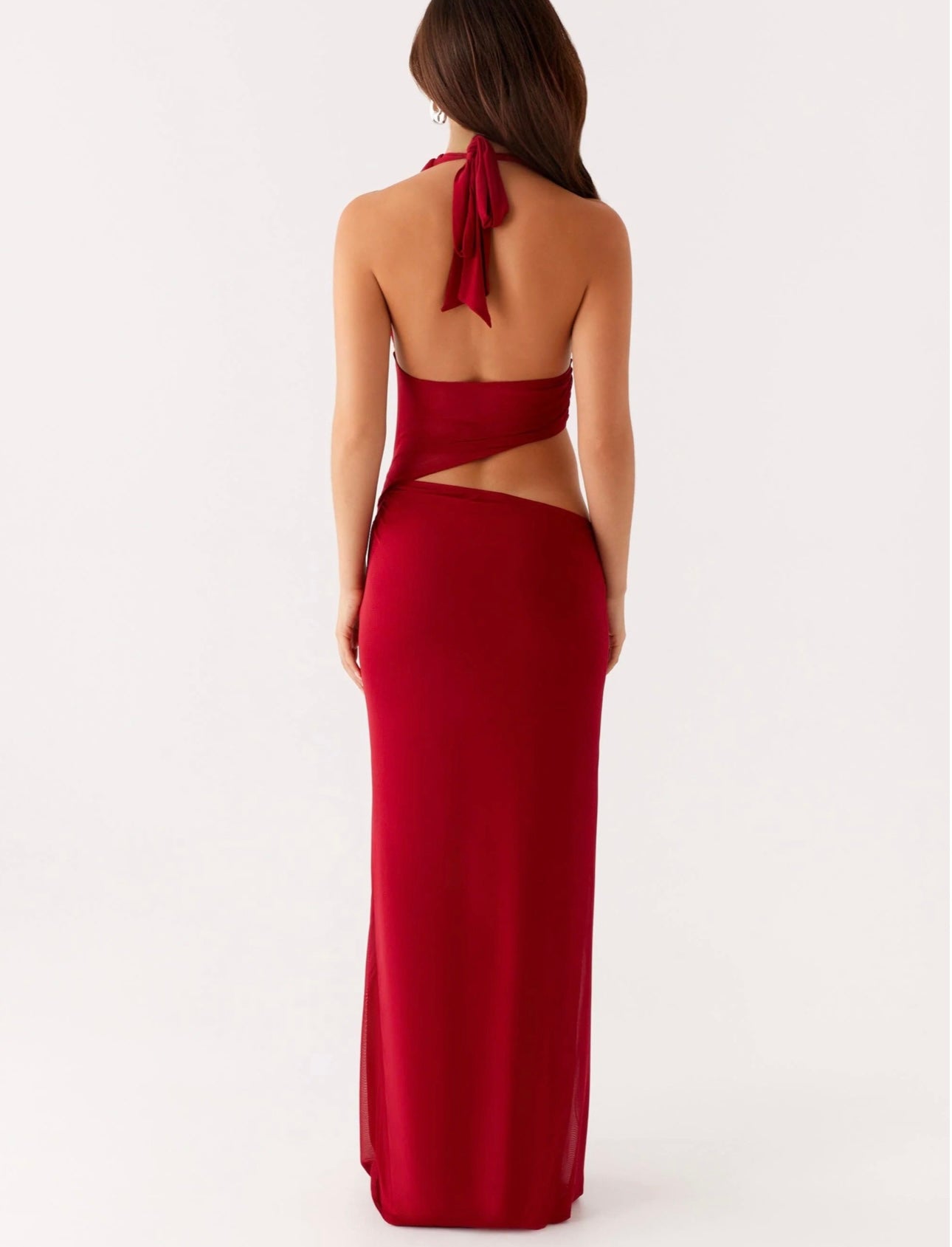 Main Act Halter Maxi Dress