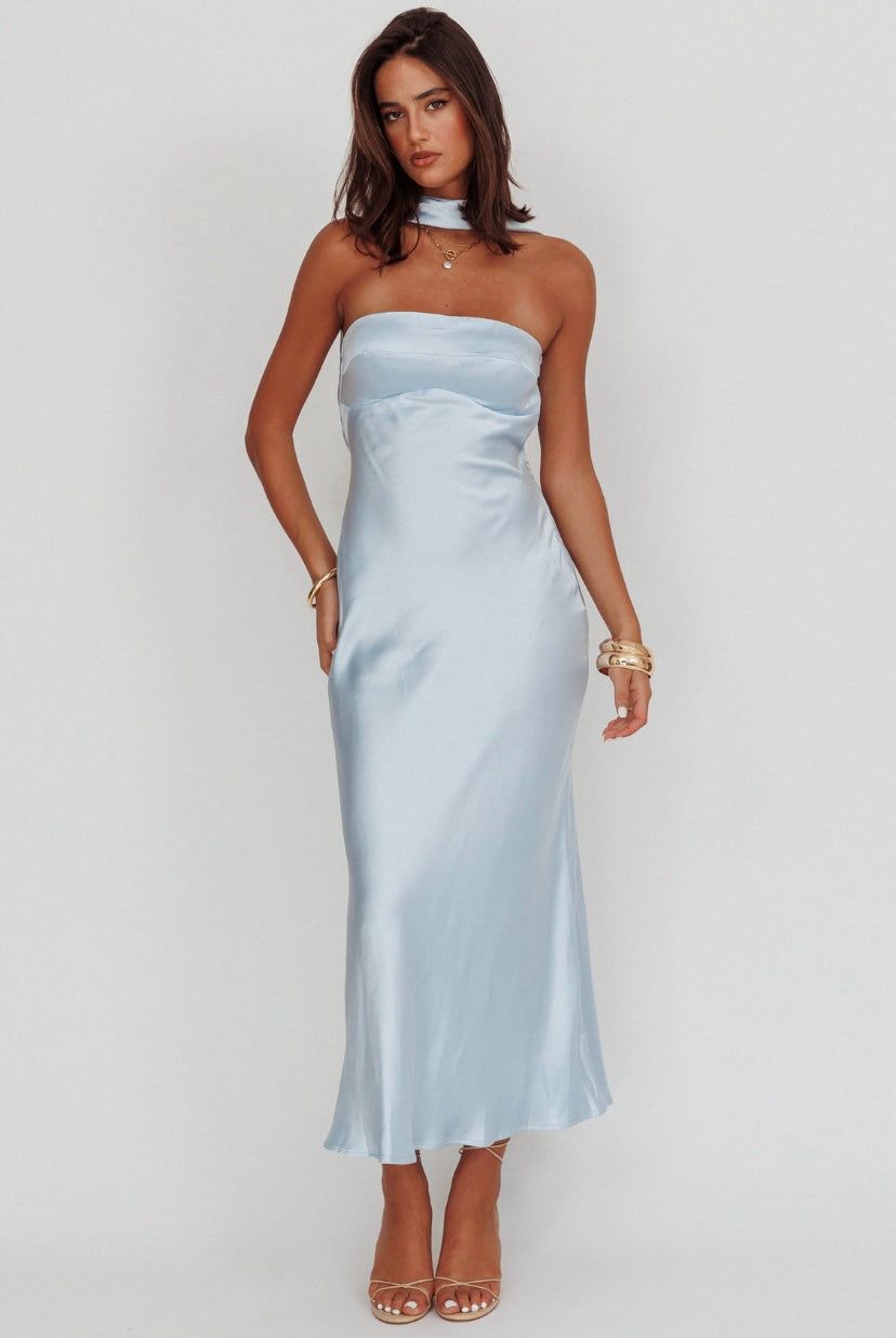 Damsel Reverse Halter Maxi Dress