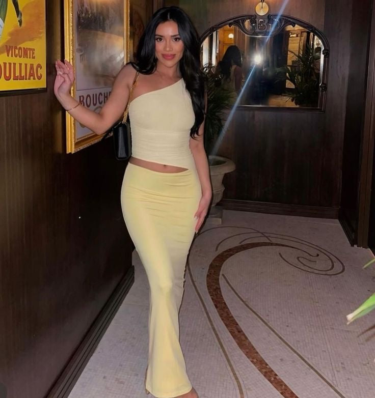 Seranella One Shoulder Maxi Dress