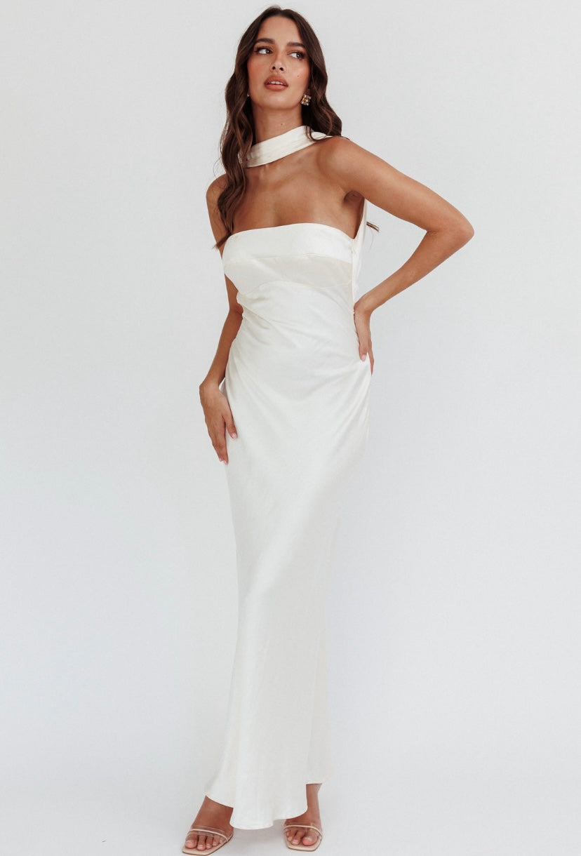 Damsel Reverse Halter Maxi Dress