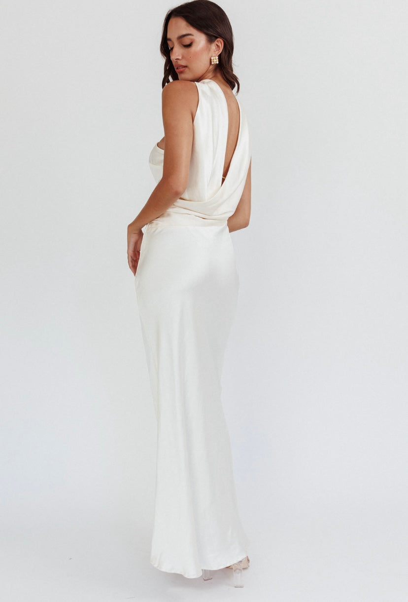 Damsel Reverse Halter Maxi Dress