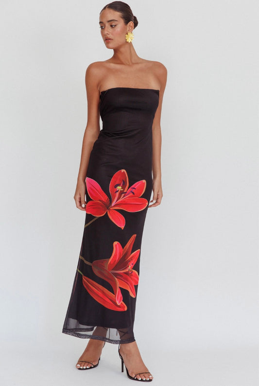 Iridian Strapless Maxi Dress